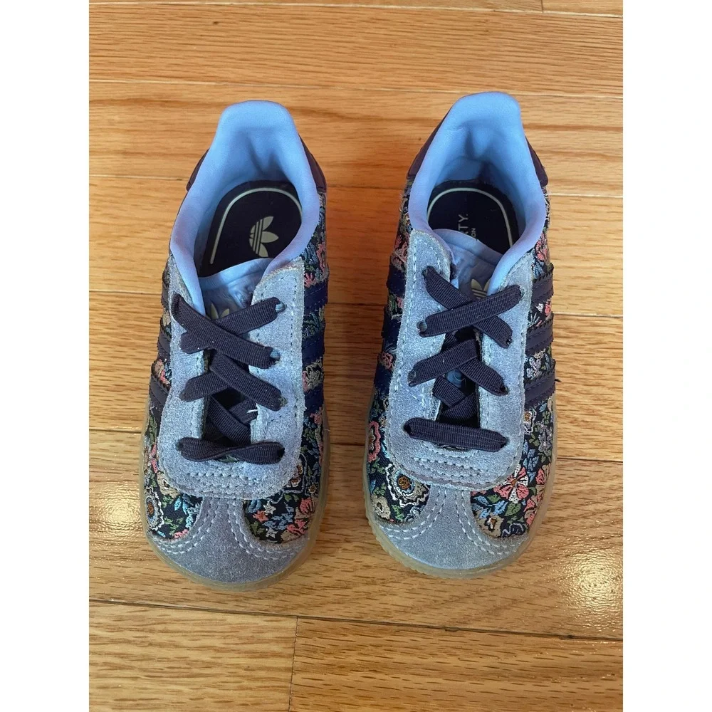 Adidas x Liberty London Gazelle Toddler Floral Suede Sneakers JH5208 Size 6K
